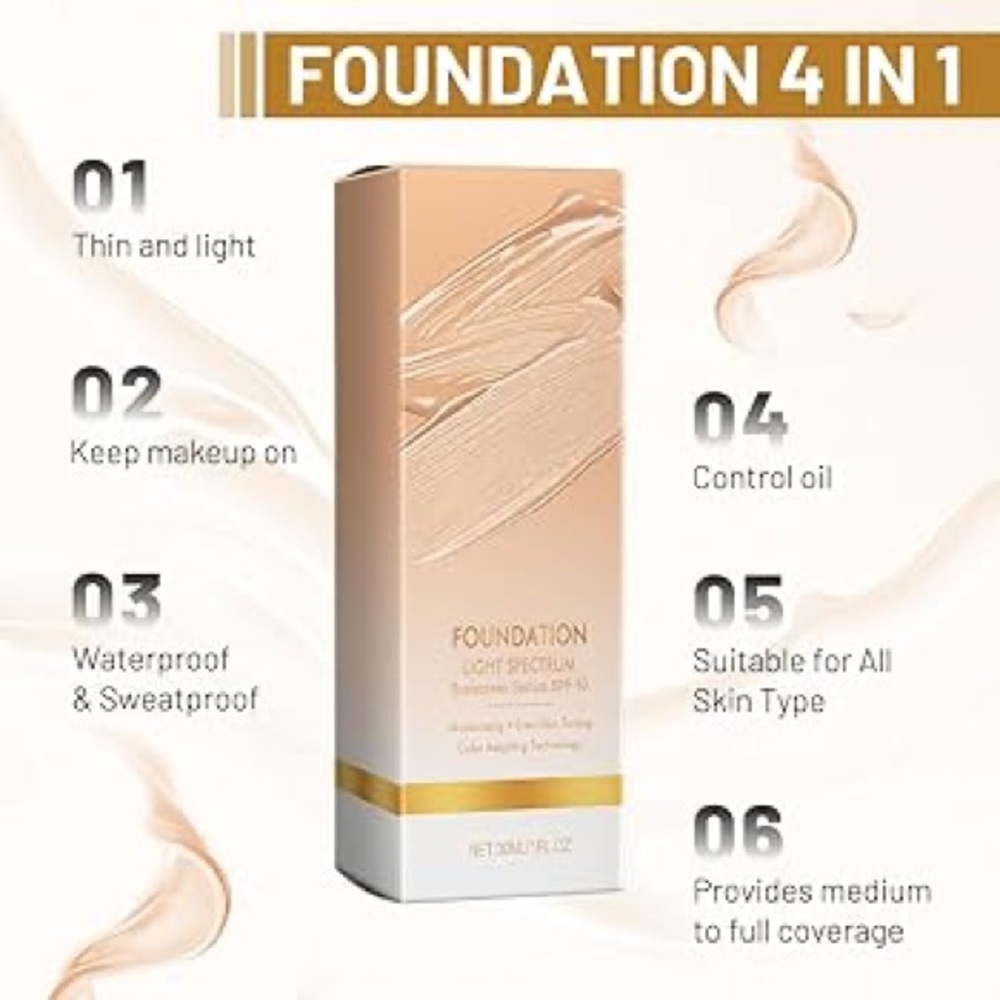 Creamy 4-in-1 Foundation with Blendable Coverage